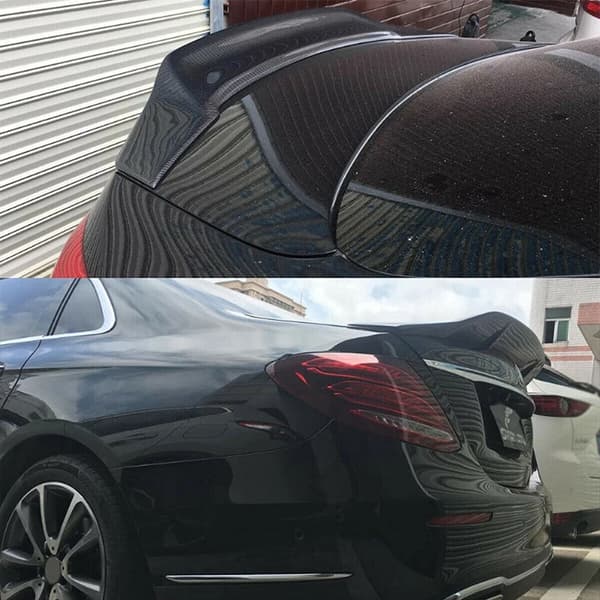Bagspoiler, Letvægts ABS-plast, Nem installation,Glans Sort