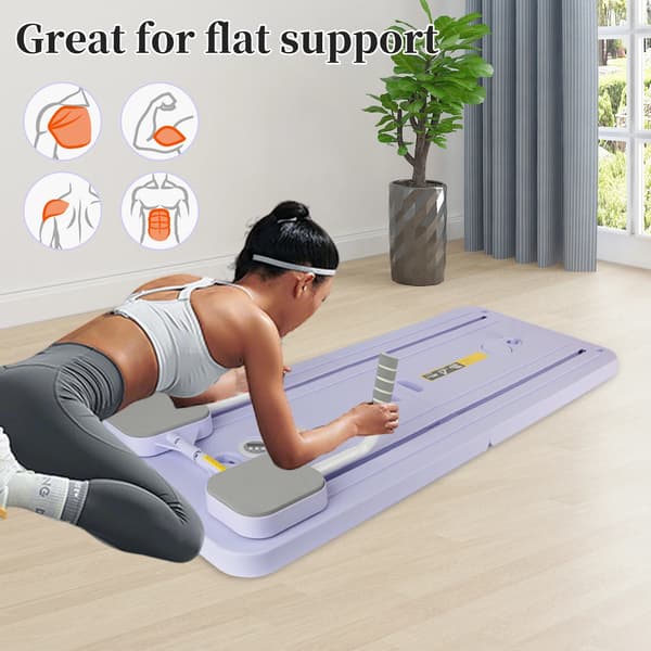 Fitnessbräda, Fällbar Design, Justerbart Motstånd,lila