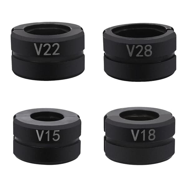 Rørpresserkæber, V-konturdesign, Holdbart karbidmateriale,sort