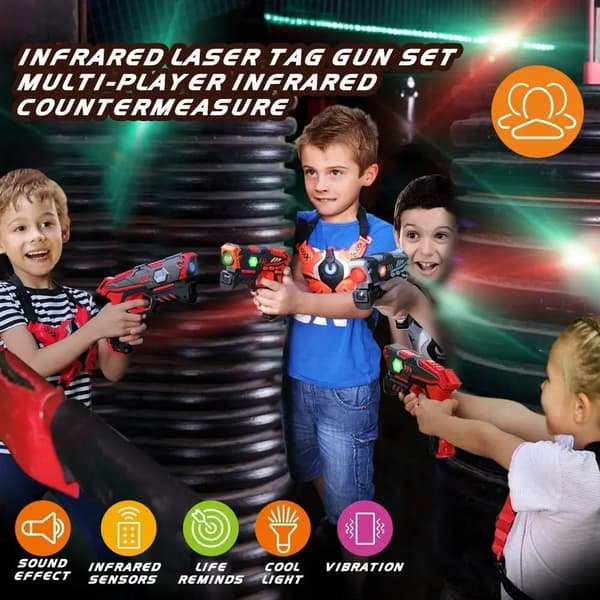Legetøjspistol, Multiplayer Gameplay, Ergonomisk Design,4-pak sæt