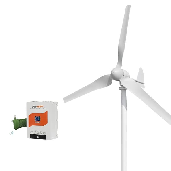 Vindkraftverk, Hög Effektivitet, Lätt Installation,24V, Hybridkontroller 1, 3000W-a