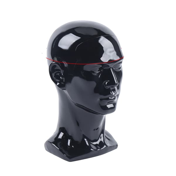 Mannequin Hoved, Mandlig Design, Holdbart PVC Materiale,Lys sort
