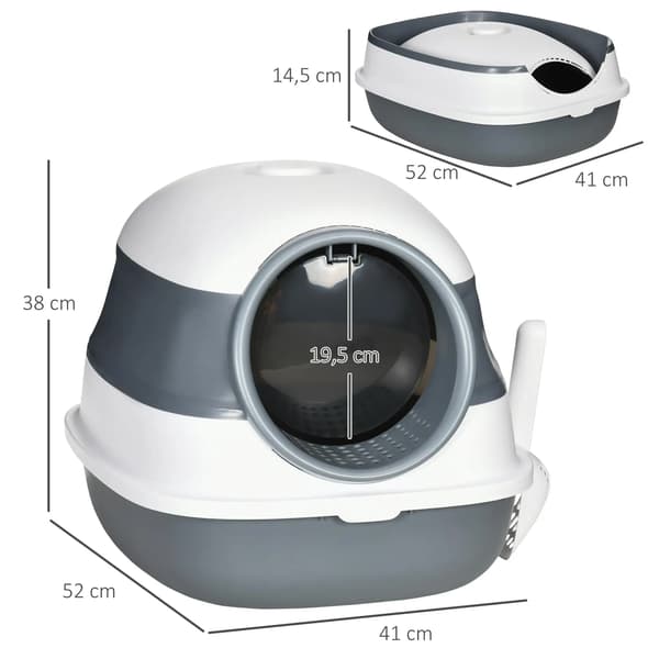 Kattlåda, Fällbar Design, Lättåtkomlig Dörr,VIT, L