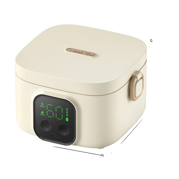 Elektrisk Madkasse, Bærbart Design, Isoleringsfunktion,Beige