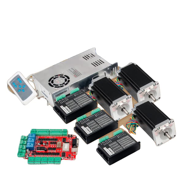 CNC-controllerkit, steppermotorer, breakout-board,3 akse sæt