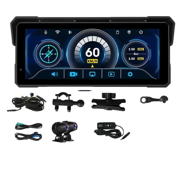GPS-navigation, trådløs CarPlay, vandtæt design,8.1 DVR