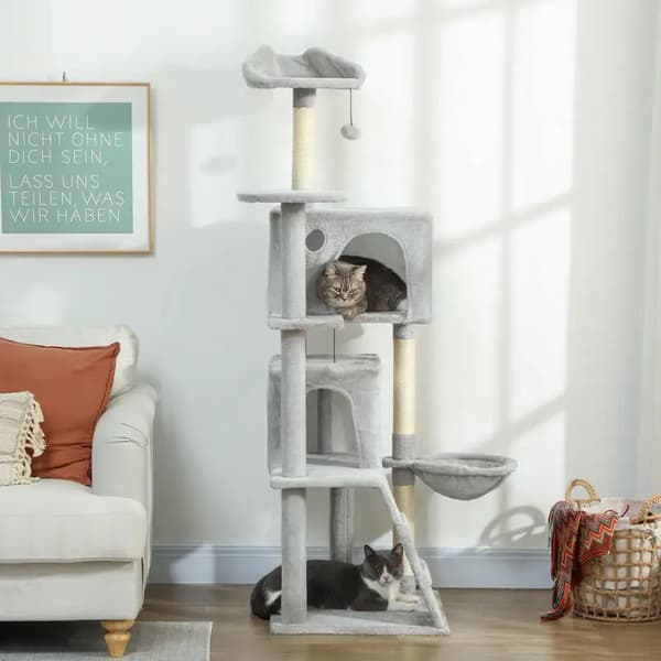 Kattens Kradsetræ, Multi-Niveau Design, Holdbare Materialer,hær grøn