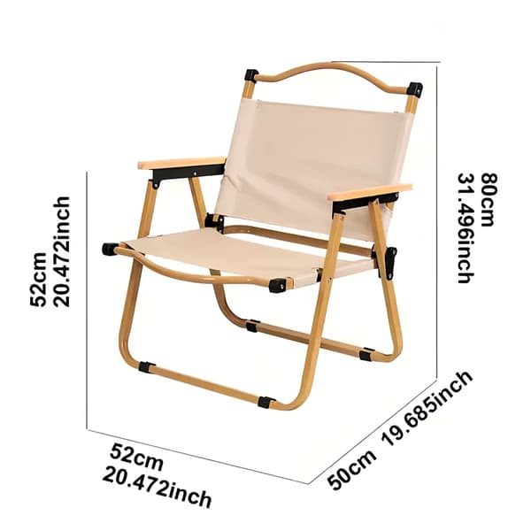 Campingstol, Bærbar Sammenklappelig Design, Holdbart Aluminiumlegering,YL-BL225Y-BEIGE