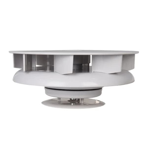 Roof vent, low profile, high airflow capacity, WHITE