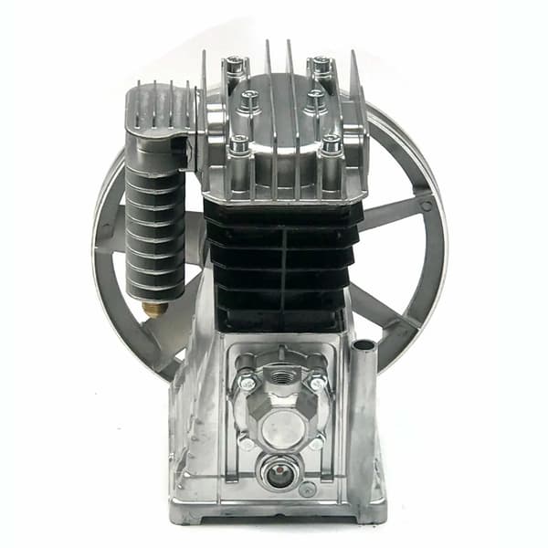 Luftkompressor Pump, 3HK Motor Kompatibilitet, Tvåcylindrig Design,Silver