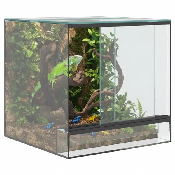 Terrarium, Glasbyggnad, Mångsidig Användning,Transparent