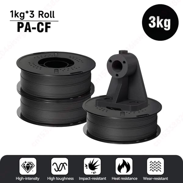 3D-printer filament, kulfiber materiale, høj kompatibilitet,3KG PA-CF