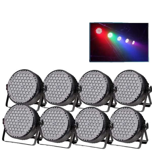 Scene Belysning, DMX512 Kontrol, RGB Farvemoduser,EU Stik, 8PCS LED