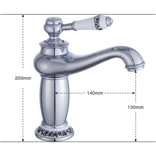 Basinblandare, Hållbar Kopparkonstruktion, Klassisk Design,Silver, G3/8
