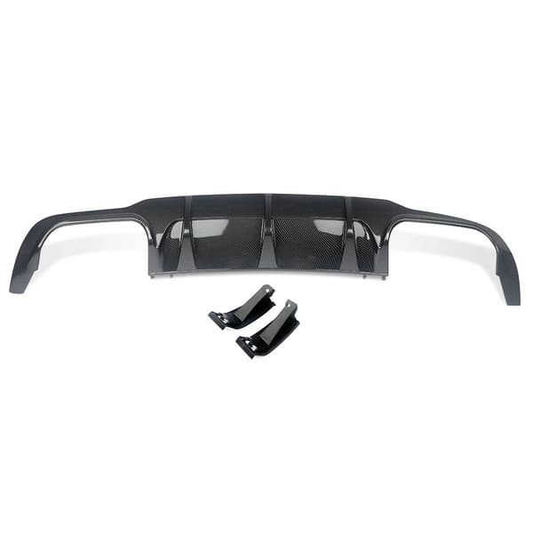 Bageste kofanger diffuser, AMG stil, holdbart ABS materiale,kulstoflook