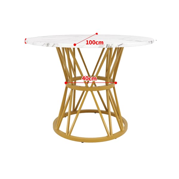 Spisebord, Moderne Design, Høj Stabilitet,Guld - MDF