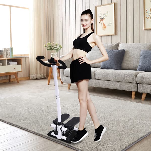 Fitness Stepper, LCD Skærm, Modstandsbånd,sort