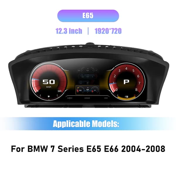 Digitalt Dashboard, 12,3 tommer Skærm, Plug-and-Play Installation,For E65