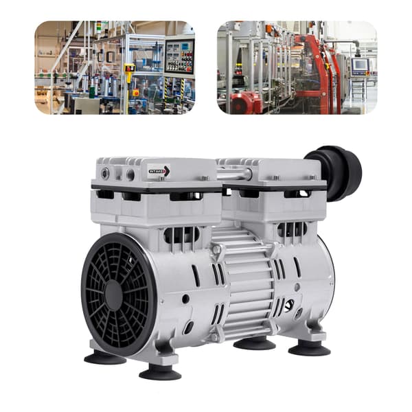 Vakuumpump, 750W Effekt, 65-70L/min Luftflöde,Silver