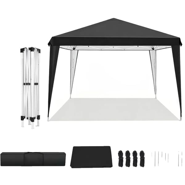 Tält med tak, Vattentät design, Vindresistent ram,svart