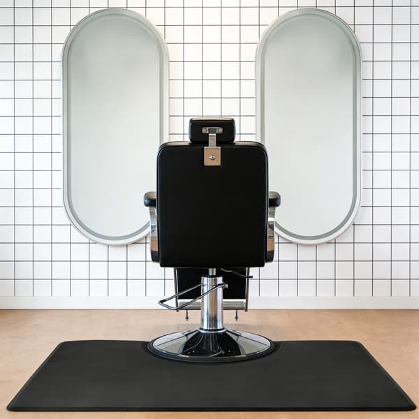 Frisørsalon Stolmåtte, Moderne Design, Antitræthedsfunktioner,sort