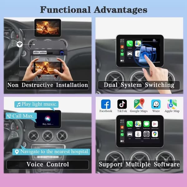 Trådløs CarPlay-modul, Android Auto-support, nem installation,Til Benz NTG 4.0