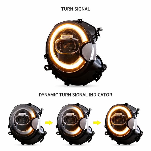 LED-forlygter, Dual Beam Projektor, Sekventiel Blinklys,
