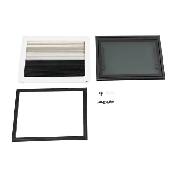 RV-vindue, holdbar aluminiumsramme, nem installation,sort
