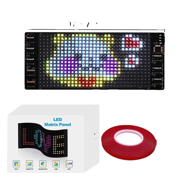 LED Pixel Lampa, Programmerbar Design, Smart APP Kontroll,7x17cm