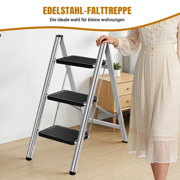 Stege, Kompakt Design, Hög Lastkapacitet,3 Stegs Stege