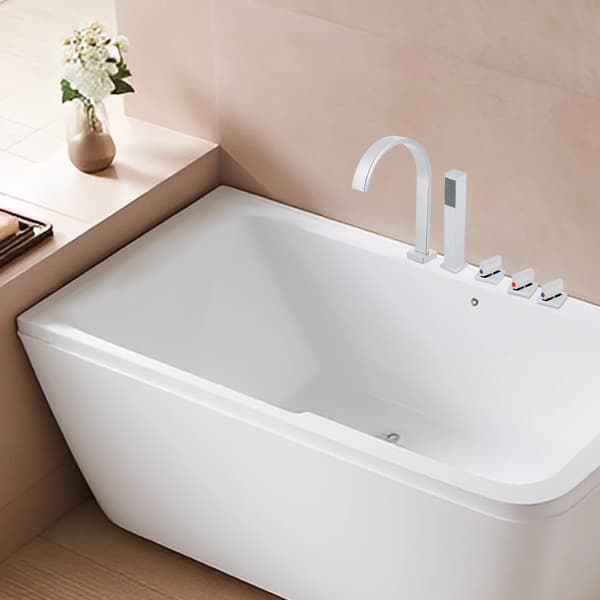 Basinblandare, Trehandtag, Modern Design,Krom