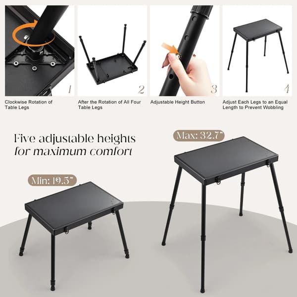Makeup Taske, Bærbar med Stor Kapacitet, Foldbart Design,sort