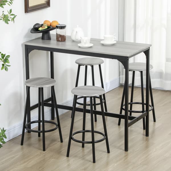 Bord för bar, modern minimalistisk design, plats för 4, GRÅ