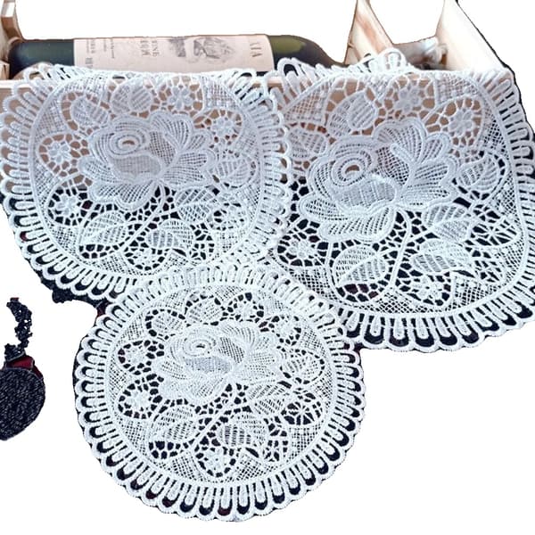 Bordskåner, Hæklet Design, Miljøvenligt Materiale,15cm, 6-a