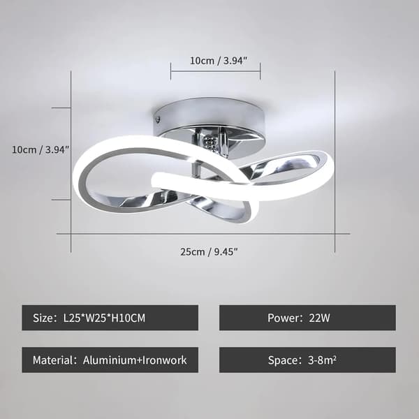 Loftlampe, Moderne Design, Energi Effektiv Belysning,Sølv