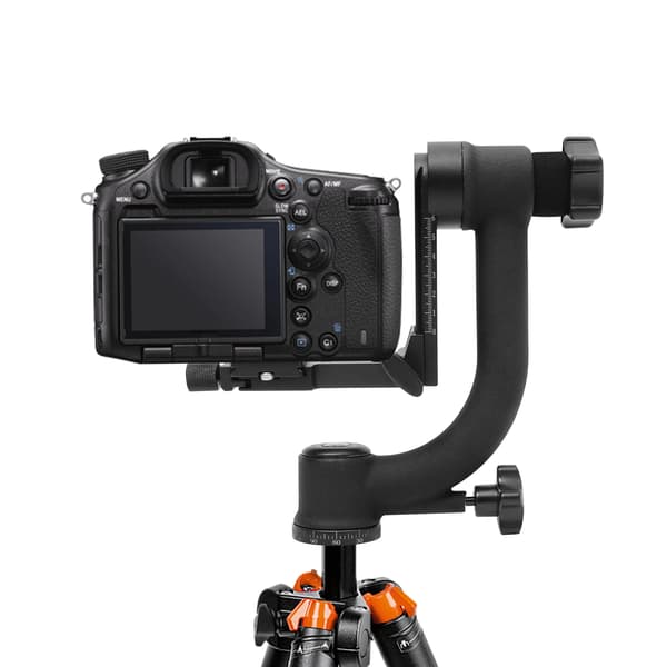 Gimbal Stativhuvud, 360° Rotation, Snabbkopplingsplatta,svart