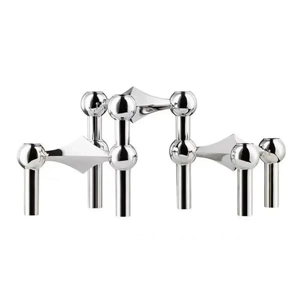 Ljuslykta, Modern Stål Design, Mångsidig Heminredning,3PCS Silver