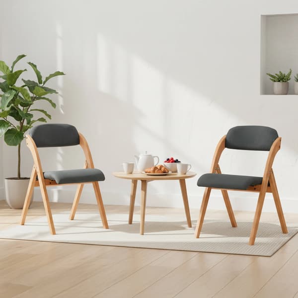 Fällstol, Platsbesparande, Bekväm Sittplats,MÖRKT GRÅ