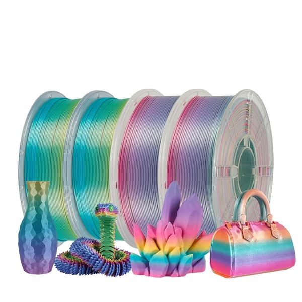 3D-printer filament, livlige farver, miljøvenligt materiale,4KG Silke MIX B