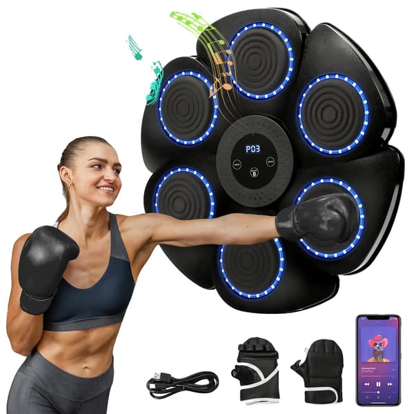 Boksetræner, Bluetooth-forbindelse, RGB rytmelys,sort