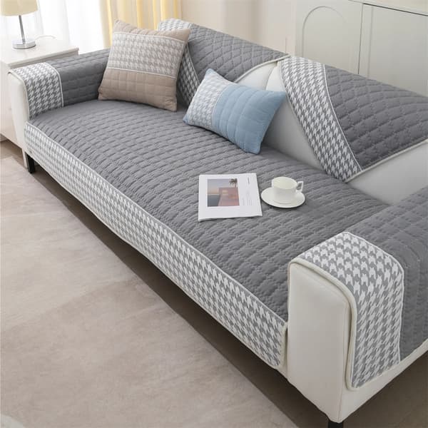 Sofaovertræk, Antiskrid Design, Flerbrugsanvendelse,Mørk Grå-b, 70*210cm