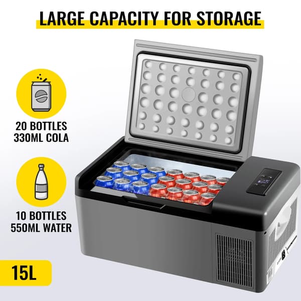 Bärbar Kylfrys, 15L Kapacitet, Effektiv Kylning,15L