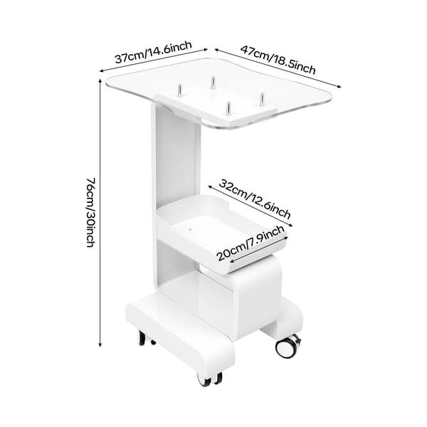 Salonvogn, Holdbar Konstruktion, Moderne Design,Hvid
