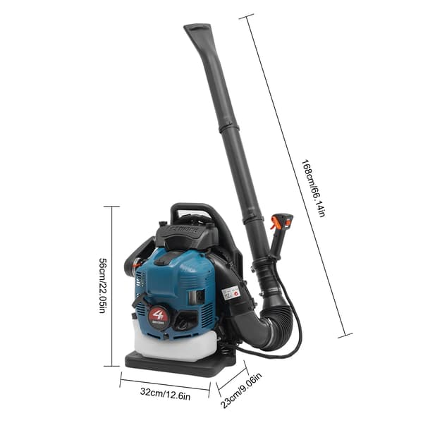 Ryggsäck Blåsmaskin, 4-taktsmotor, Hög Luftvolym,SET3