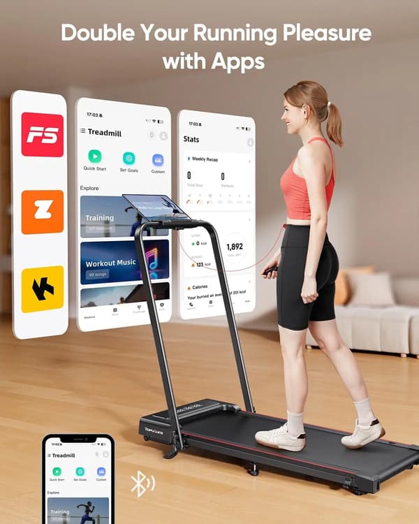 Elektrisk Löpband, Fällbar Design, Tyst Drift,toputure TP4