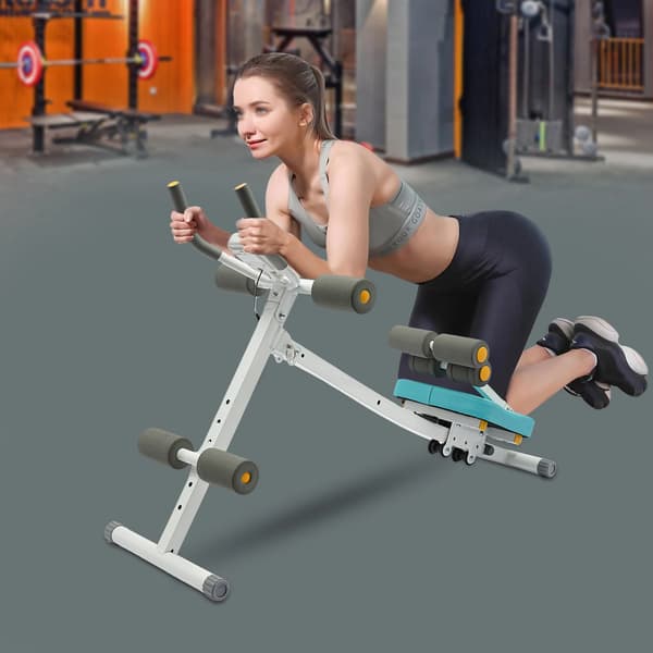 Abdominal Trainer, Foldbart Design, LCD Skærm,HVID