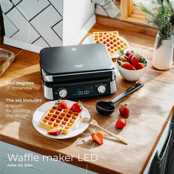 Vaffeljern, LED-display, 5 madlavningsprogrammer,EU