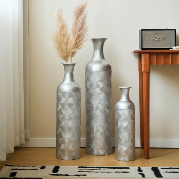 Golvvaser, Retro Stil, Idealiska för Heminredning,Silver