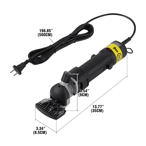 Elektrisk fåreklipper, 1200W effekt, kulstofstål blade,sort