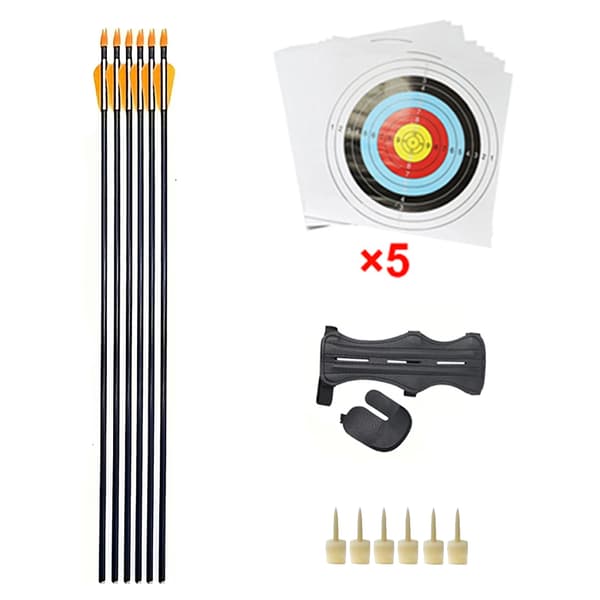 Båge & Pil Set, 40 lbs Dragvikt, Självmontering Ingår,svart